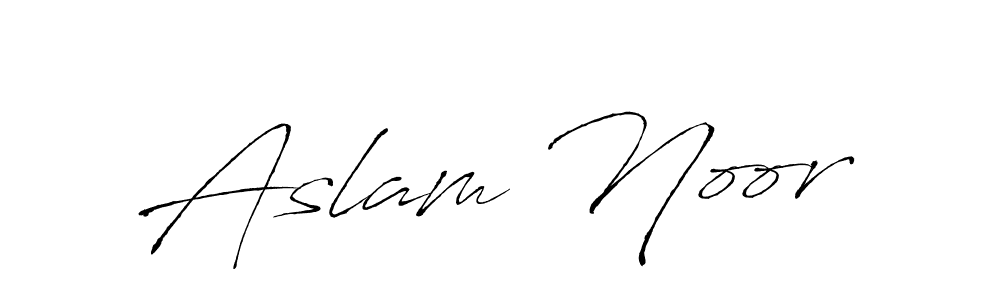 Aslam Noor stylish signature style. Best Handwritten Sign (Antro_Vectra) for my name. Handwritten Signature Collection Ideas for my name Aslam Noor. Aslam Noor signature style 6 images and pictures png