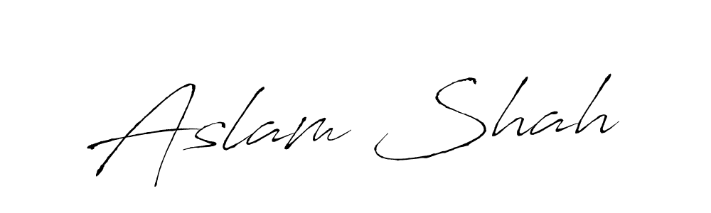 How to make Aslam Shah signature? Antro_Vectra is a professional autograph style. Create handwritten signature for Aslam Shah name. Aslam Shah signature style 6 images and pictures png