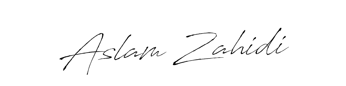 How to make Aslam Zahidi name signature. Use Antro_Vectra style for creating short signs online. This is the latest handwritten sign. Aslam Zahidi signature style 6 images and pictures png
