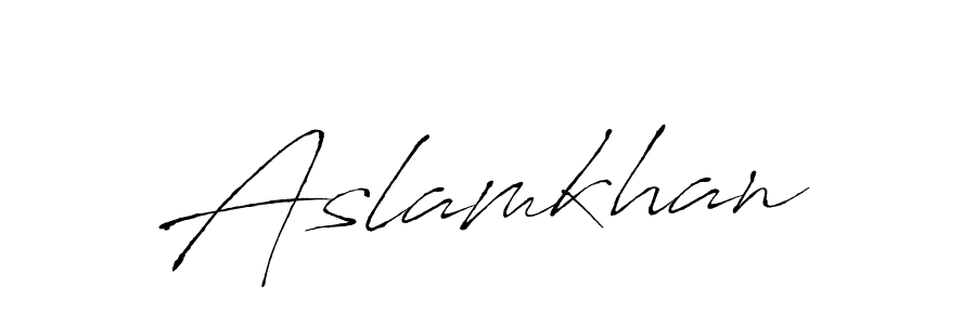 Also we have Aslamkhan name is the best signature style. Create professional handwritten signature collection using Antro_Vectra autograph style. Aslamkhan signature style 6 images and pictures png