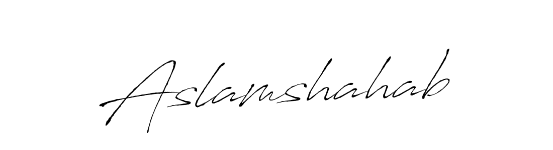 How to make Aslamshahab name signature. Use Antro_Vectra style for creating short signs online. This is the latest handwritten sign. Aslamshahab signature style 6 images and pictures png