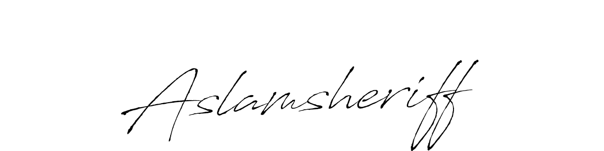 How to make Aslamsheriff name signature. Use Antro_Vectra style for creating short signs online. This is the latest handwritten sign. Aslamsheriff signature style 6 images and pictures png