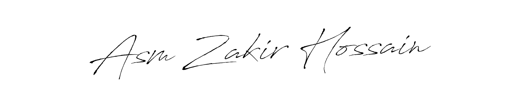 Design your own signature with our free online signature maker. With this signature software, you can create a handwritten (Antro_Vectra) signature for name Asm Zakir Hossain. Asm Zakir Hossain signature style 6 images and pictures png