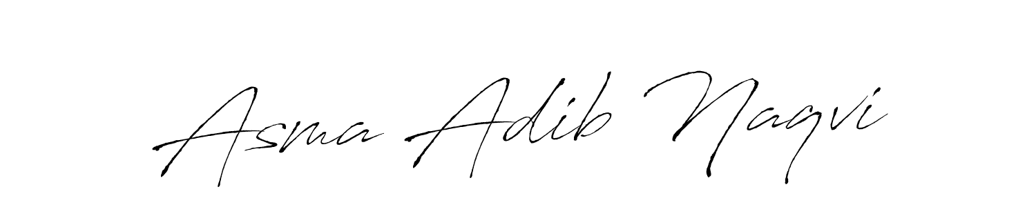 Antro_Vectra is a professional signature style that is perfect for those who want to add a touch of class to their signature. It is also a great choice for those who want to make their signature more unique. Get Asma Adib Naqvi name to fancy signature for free. Asma Adib Naqvi signature style 6 images and pictures png