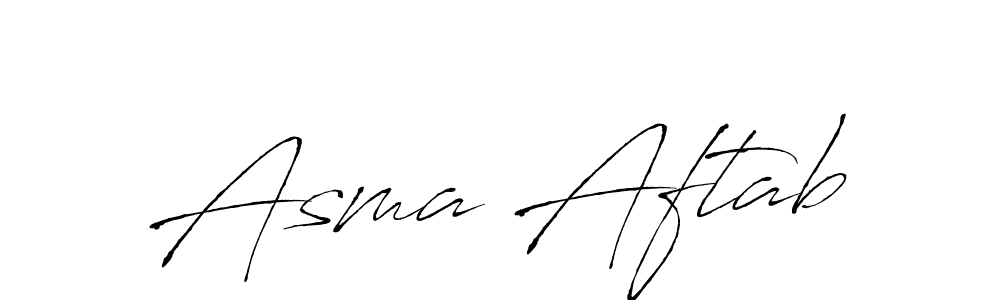 It looks lik you need a new signature style for name Asma Aftab. Design unique handwritten (Antro_Vectra) signature with our free signature maker in just a few clicks. Asma Aftab signature style 6 images and pictures png