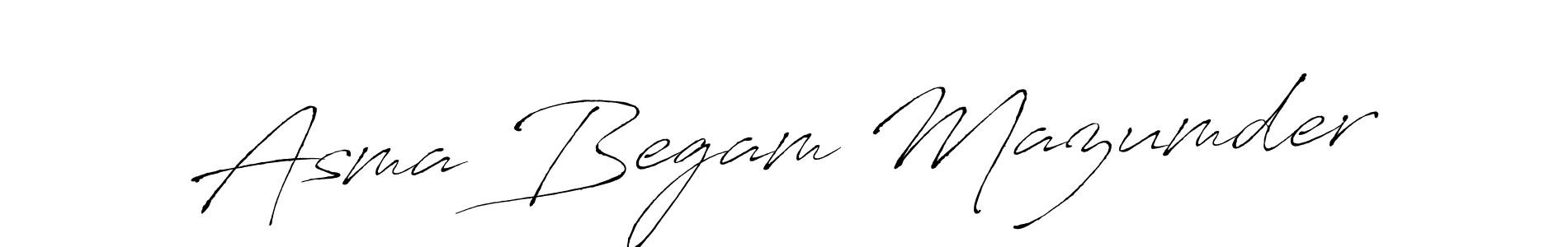 Design your own signature with our free online signature maker. With this signature software, you can create a handwritten (Antro_Vectra) signature for name Asma Begam Mazumder. Asma Begam Mazumder signature style 6 images and pictures png