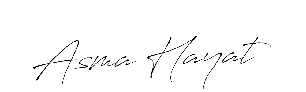 Make a beautiful signature design for name Asma Hayat. With this signature (Antro_Vectra) style, you can create a handwritten signature for free. Asma Hayat signature style 6 images and pictures png