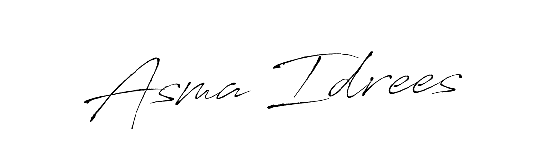 You should practise on your own different ways (Antro_Vectra) to write your name (Asma Idrees) in signature. don't let someone else do it for you. Asma Idrees signature style 6 images and pictures png
