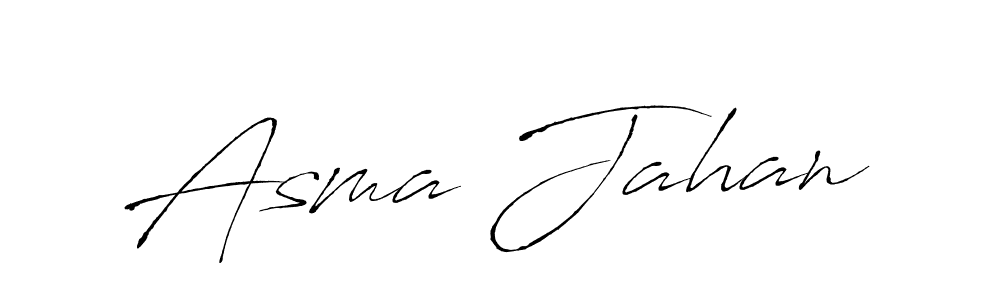 How to make Asma Jahan name signature. Use Antro_Vectra style for creating short signs online. This is the latest handwritten sign. Asma Jahan signature style 6 images and pictures png