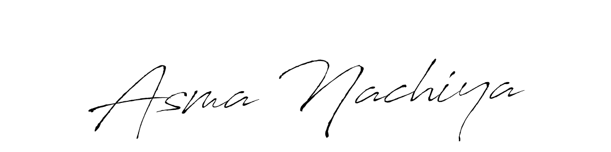Antro_Vectra is a professional signature style that is perfect for those who want to add a touch of class to their signature. It is also a great choice for those who want to make their signature more unique. Get Asma Nachiya name to fancy signature for free. Asma Nachiya signature style 6 images and pictures png