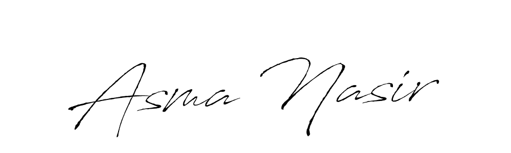 Make a beautiful signature design for name Asma Nasir. With this signature (Antro_Vectra) style, you can create a handwritten signature for free. Asma Nasir signature style 6 images and pictures png