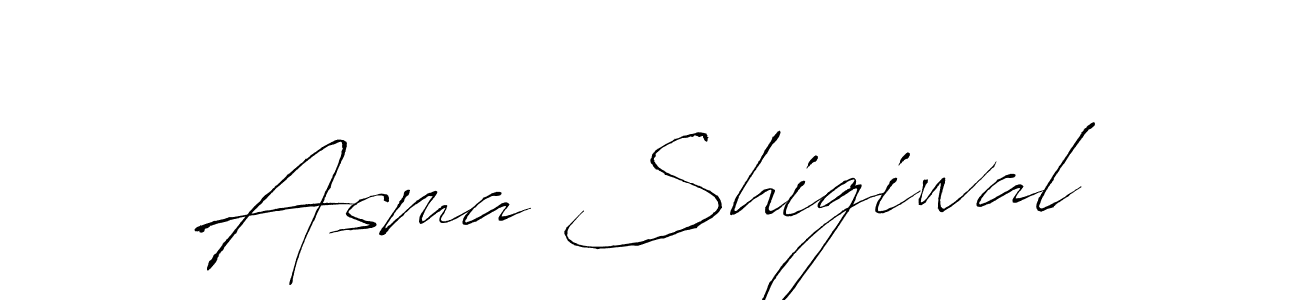 Asma Shigiwal stylish signature style. Best Handwritten Sign (Antro_Vectra) for my name. Handwritten Signature Collection Ideas for my name Asma Shigiwal. Asma Shigiwal signature style 6 images and pictures png