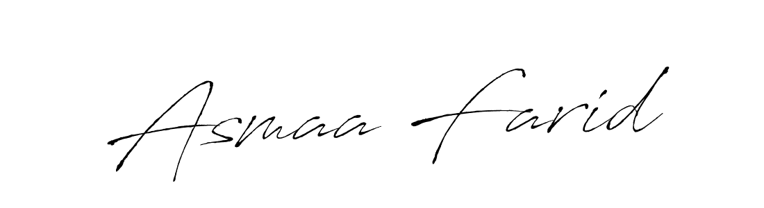 Design your own signature with our free online signature maker. With this signature software, you can create a handwritten (Antro_Vectra) signature for name Asmaa Farid. Asmaa Farid signature style 6 images and pictures png