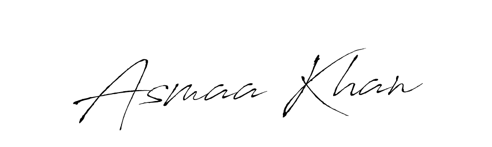 Design your own signature with our free online signature maker. With this signature software, you can create a handwritten (Antro_Vectra) signature for name Asmaa Khan. Asmaa Khan signature style 6 images and pictures png