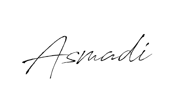 Design your own signature with our free online signature maker. With this signature software, you can create a handwritten (Antro_Vectra) signature for name Asmadi. Asmadi signature style 6 images and pictures png