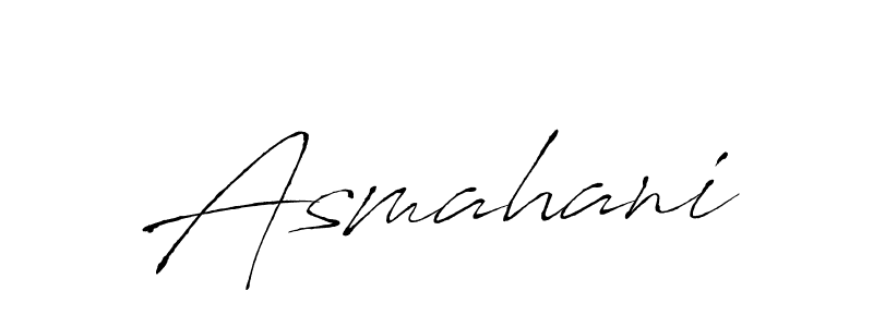 How to make Asmahani signature? Antro_Vectra is a professional autograph style. Create handwritten signature for Asmahani name. Asmahani signature style 6 images and pictures png
