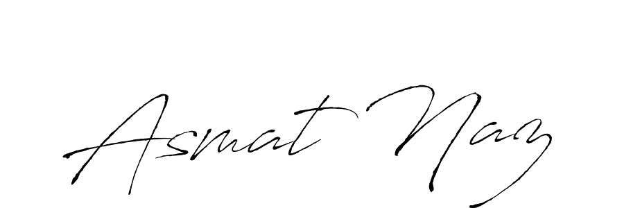 Antro_Vectra is a professional signature style that is perfect for those who want to add a touch of class to their signature. It is also a great choice for those who want to make their signature more unique. Get Asmat Naz name to fancy signature for free. Asmat Naz signature style 6 images and pictures png