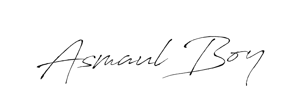 Design your own signature with our free online signature maker. With this signature software, you can create a handwritten (Antro_Vectra) signature for name Asmaul Boy. Asmaul Boy signature style 6 images and pictures png