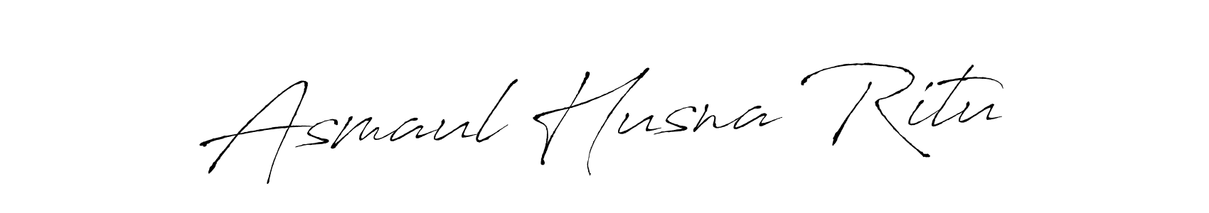 It looks lik you need a new signature style for name Asmaul Husna Ritu. Design unique handwritten (Antro_Vectra) signature with our free signature maker in just a few clicks. Asmaul Husna Ritu signature style 6 images and pictures png