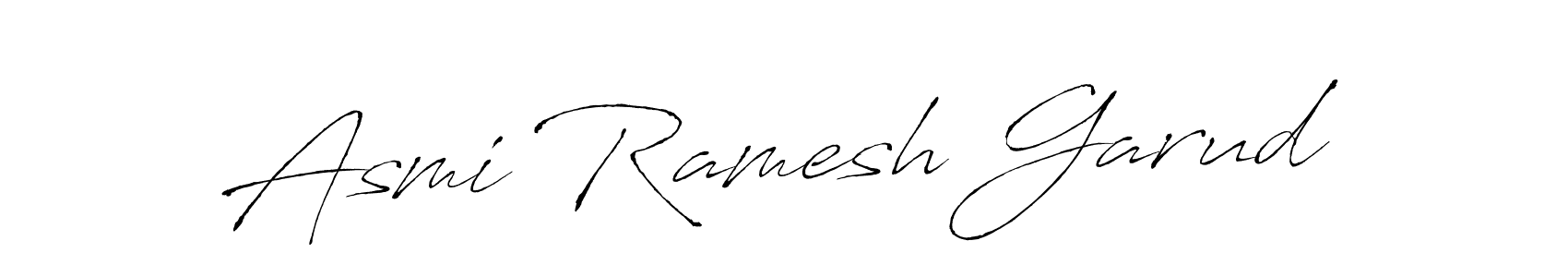 How to make Asmi Ramesh Garud signature? Antro_Vectra is a professional autograph style. Create handwritten signature for Asmi Ramesh Garud name. Asmi Ramesh Garud signature style 6 images and pictures png