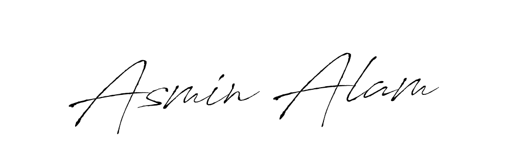 How to make Asmin Alam name signature. Use Antro_Vectra style for creating short signs online. This is the latest handwritten sign. Asmin Alam signature style 6 images and pictures png