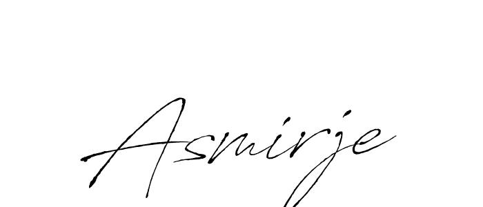 Create a beautiful signature design for name Asmirje. With this signature (Antro_Vectra) fonts, you can make a handwritten signature for free. Asmirje signature style 6 images and pictures png