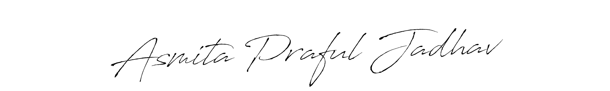 This is the best signature style for the Asmita Praful Jadhav name. Also you like these signature font (Antro_Vectra). Mix name signature. Asmita Praful Jadhav signature style 6 images and pictures png