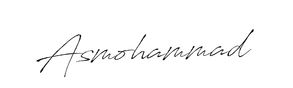 Make a beautiful signature design for name Asmohammad. With this signature (Antro_Vectra) style, you can create a handwritten signature for free. Asmohammad signature style 6 images and pictures png