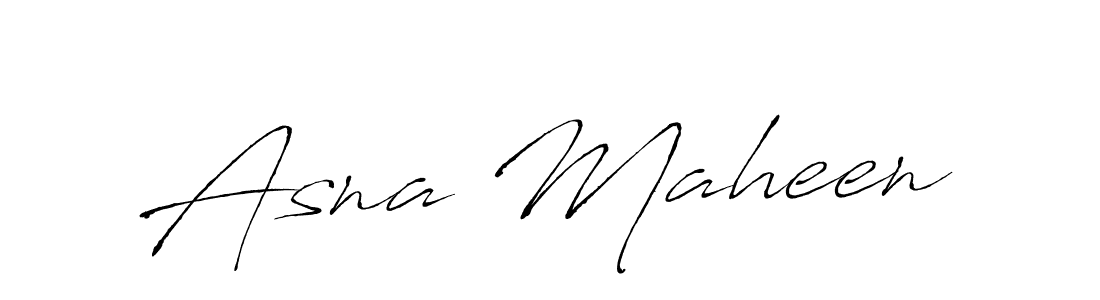 How to make Asna Maheen name signature. Use Antro_Vectra style for creating short signs online. This is the latest handwritten sign. Asna Maheen signature style 6 images and pictures png