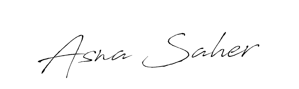 Design your own signature with our free online signature maker. With this signature software, you can create a handwritten (Antro_Vectra) signature for name Asna Saher. Asna Saher signature style 6 images and pictures png