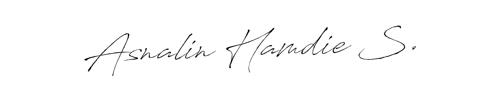 Also You can easily find your signature by using the search form. We will create Asnalin Hamdie S. name handwritten signature images for you free of cost using Antro_Vectra sign style. Asnalin Hamdie S. signature style 6 images and pictures png