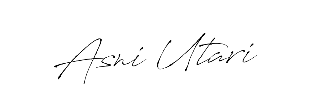 You should practise on your own different ways (Antro_Vectra) to write your name (Asni Utari) in signature. don't let someone else do it for you. Asni Utari signature style 6 images and pictures png