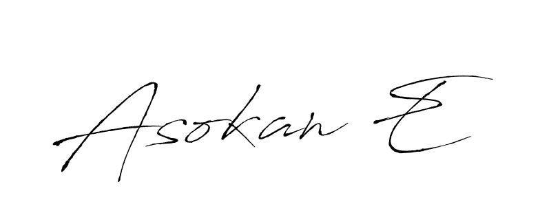 How to make Asokan E signature? Antro_Vectra is a professional autograph style. Create handwritten signature for Asokan E name. Asokan E signature style 6 images and pictures png