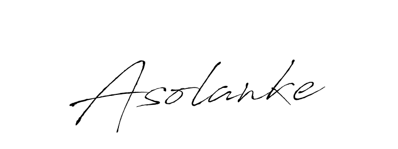 Design your own signature with our free online signature maker. With this signature software, you can create a handwritten (Antro_Vectra) signature for name Asolanke. Asolanke signature style 6 images and pictures png