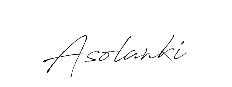 How to make Asolanki signature? Antro_Vectra is a professional autograph style. Create handwritten signature for Asolanki name. Asolanki signature style 6 images and pictures png