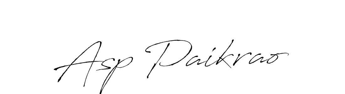 Design your own signature with our free online signature maker. With this signature software, you can create a handwritten (Antro_Vectra) signature for name Asp Paikrao. Asp Paikrao signature style 6 images and pictures png