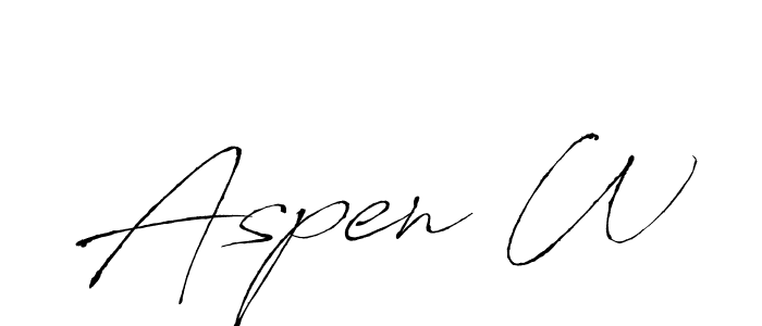 It looks lik you need a new signature style for name Aspen W. Design unique handwritten (Antro_Vectra) signature with our free signature maker in just a few clicks. Aspen W signature style 6 images and pictures png