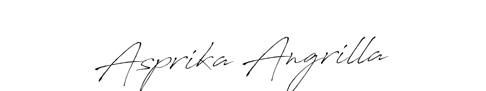 The best way (Antro_Vectra) to make a short signature is to pick only two or three words in your name. The name Asprika Angrilla include a total of six letters. For converting this name. Asprika Angrilla signature style 6 images and pictures png