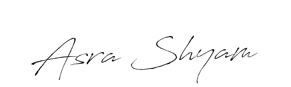 Create a beautiful signature design for name Asra Shyam. With this signature (Antro_Vectra) fonts, you can make a handwritten signature for free. Asra Shyam signature style 6 images and pictures png