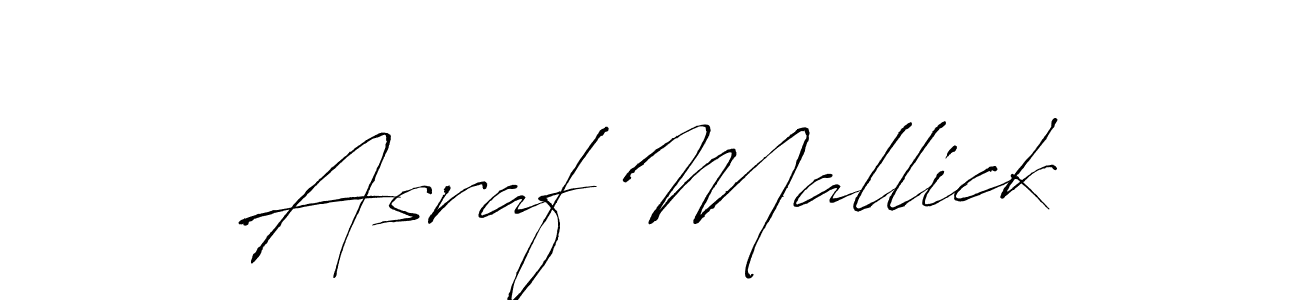 Make a beautiful signature design for name Asraf Mallick. With this signature (Antro_Vectra) style, you can create a handwritten signature for free. Asraf Mallick signature style 6 images and pictures png