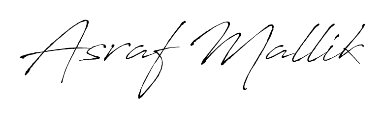 Create your official email sign-off with Asraf Mallik name in Antro_Vectra style. Crisp, clean, and perfectly legible across all screens. Asraf Mallik signature style 6 images and pictures png