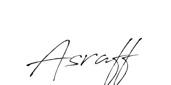 Use a signature maker to create a handwritten signature online. With this signature software, you can design (Antro_Vectra) your own signature for name Asraff. Asraff signature style 6 images and pictures png