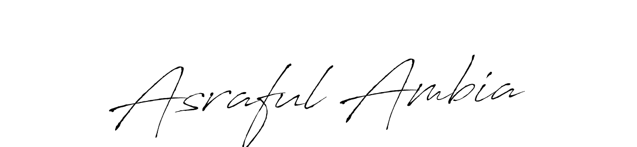 How to make Asraful Ambia signature? Antro_Vectra is a professional autograph style. Create handwritten signature for Asraful Ambia name. Asraful Ambia signature style 6 images and pictures png