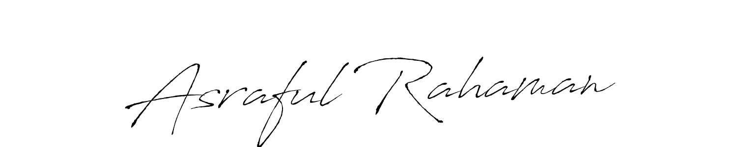 Asraful Rahaman stylish signature style. Best Handwritten Sign (Antro_Vectra) for my name. Handwritten Signature Collection Ideas for my name Asraful Rahaman. Asraful Rahaman signature style 6 images and pictures png