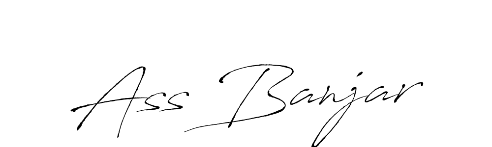 You should practise on your own different ways (Antro_Vectra) to write your name (Ass Banjar) in signature. don't let someone else do it for you. Ass Banjar signature style 6 images and pictures png