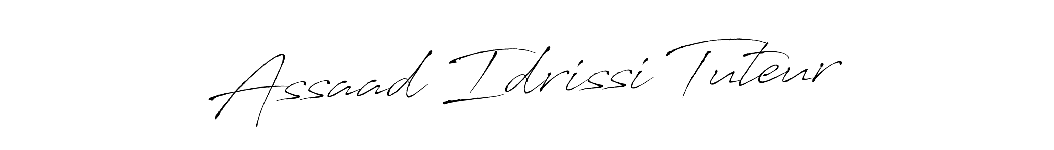 if you are searching for the best signature style for your name Assaad Idrissi Tuteur. so please give up your signature search. here we have designed multiple signature styles  using Antro_Vectra. Assaad Idrissi Tuteur signature style 6 images and pictures png