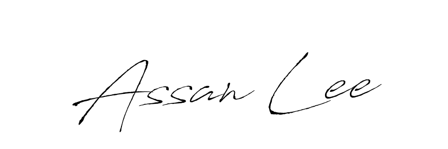You should practise on your own different ways (Antro_Vectra) to write your name (Assan Lee) in signature. don't let someone else do it for you. Assan Lee signature style 6 images and pictures png