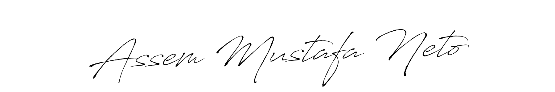 Design your own signature with our free online signature maker. With this signature software, you can create a handwritten (Antro_Vectra) signature for name Assem Mustafa Neto. Assem Mustafa Neto signature style 6 images and pictures png