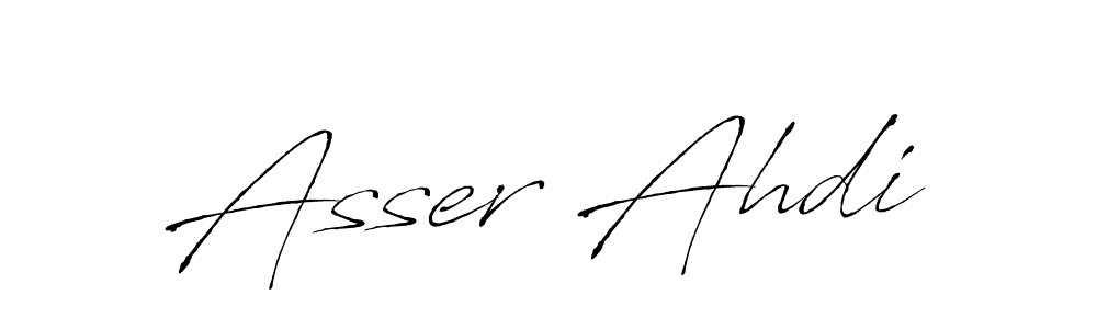 Asser Ahdi stylish signature style. Best Handwritten Sign (Antro_Vectra) for my name. Handwritten Signature Collection Ideas for my name Asser Ahdi. Asser Ahdi signature style 6 images and pictures png