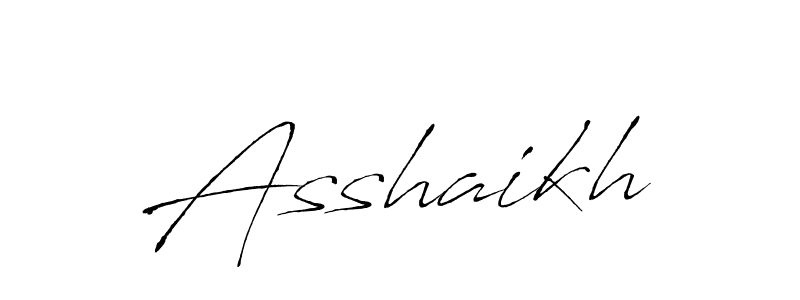 How to make Asshaikh name signature. Use Antro_Vectra style for creating short signs online. This is the latest handwritten sign. Asshaikh signature style 6 images and pictures png